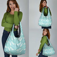 Light Turquoise Mermaid Puakenikeni Maile Lei Grocery Bag