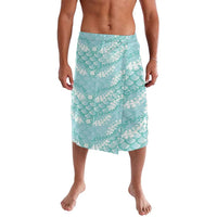 Light Turquoise Mermaid Puakenikeni Maile Lei Lavalava
