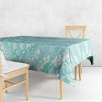 Light Turquoise Mermaid Puakenikeni Maile Lei Tablecloth