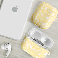 Pastel Yellow Mermaid Puakenikeni Maile Lei AirPods Case LT01 - Polynesian Pride
