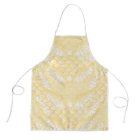 Pastel Yellow Mermaid Puakenikeni Maile Lei Apron