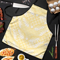 Pastel Yellow Mermaid Puakenikeni Maile Lei Apron