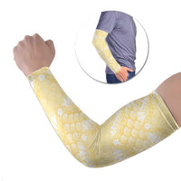 Pastel Yellow Mermaid Puakenikeni Maile Lei Arm Sleeves