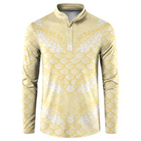 Pastel Yellow Mermaid Puakenikeni Maile Lei Button Sweatshirt