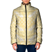 Pastel Yellow Mermaid Puakenikeni Maile Lei Padded Jacket