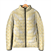 Pastel Yellow Mermaid Puakenikeni Maile Lei Padded Jacket