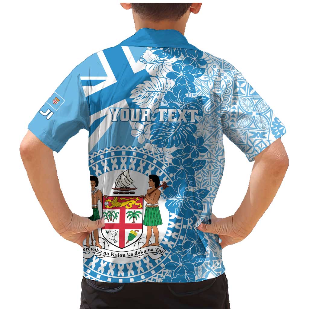 Personalised Fiji Day Family Matching Mermaid Dress and Hawaiian Shirt Fijian Map Hibiscus Tapa Pattern LT01