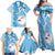 Personalised Fiji Day Family Matching Off Shoulder Maxi Dress and Hawaiian Shirt Fijian Map Hibiscus Tapa Pattern LT01