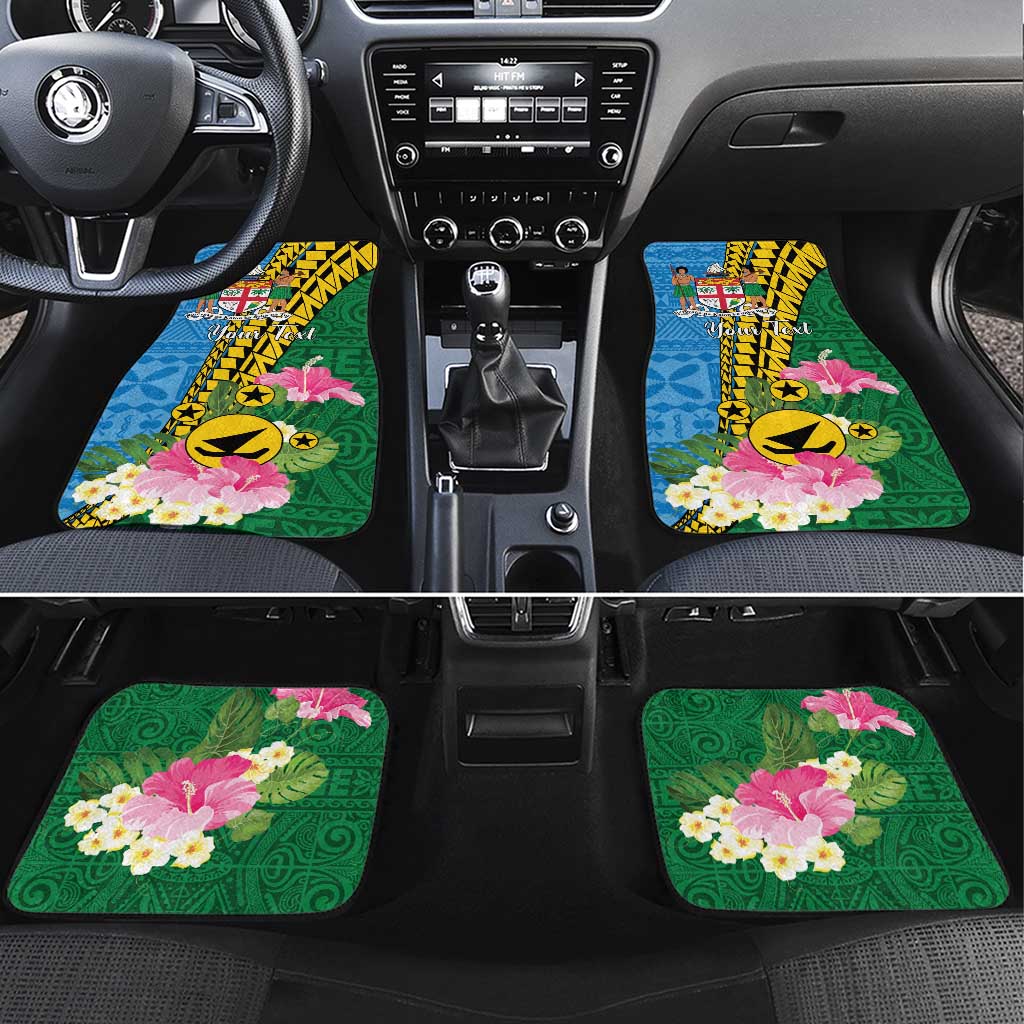 Malampa Fiji Day Car Mats Tropical Tapa Pattern