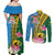 Personalised Malampa Fiji Day Couples Matching Off Shoulder Maxi Dress and Long Sleeve Button Shirt Tropical Tapa Pattern