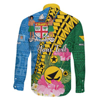 Personalised Malampa Fiji Day Family Matching Puletasi and Hawaiian Shirt Tropical Tapa Pattern