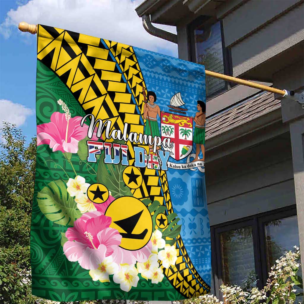 Malampa Fiji Day Garden Flag Tropical Tapa Pattern LT01 - Polynesian Pride