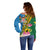 Personalised Malampa Fiji Day Off Shoulder Sweater Tropical Tapa Pattern