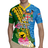 Personalised Malampa Fiji Day Rugby Jersey Tropical Tapa Pattern