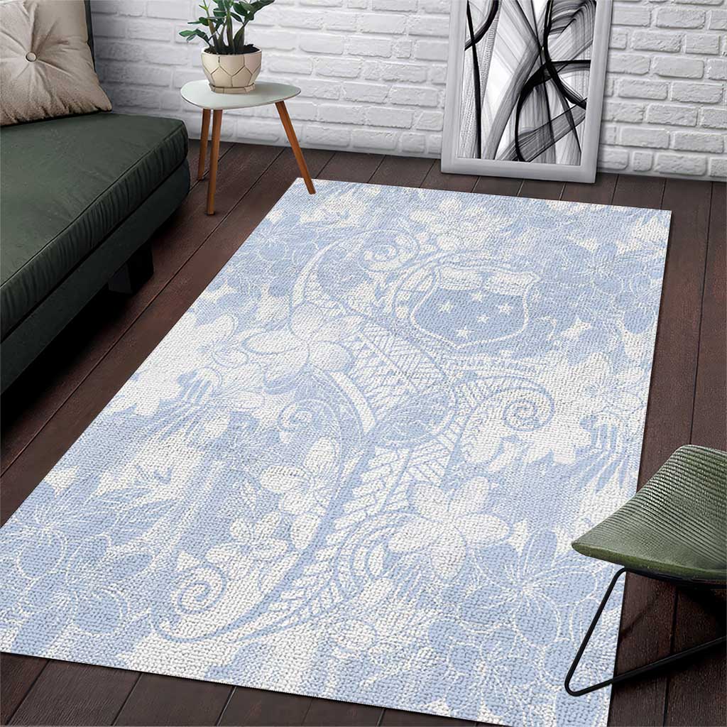 Samoa White Sunday Area Rug Plumeria Floral