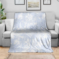 Samoa White Sunday Blanket Plumeria Floral