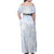 Samoa White Sunday Family Matching Off Shoulder Maxi Dress and Hawaiian Shirt Plumeria Floral