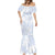 Samoa White Sunday Mermaid Dress Plumeria Floral