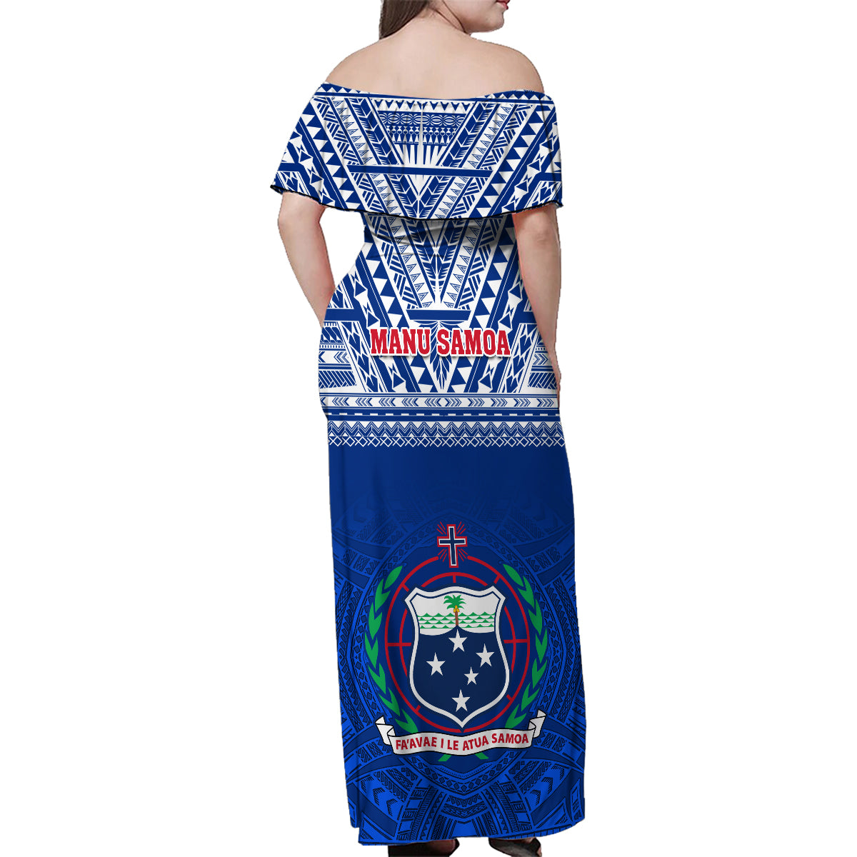 samoa-rugby-family-matching-off-shoulder-maxi-dress-and-hawaiian-shirt-manu-samoa-polynesian-tatoo-pattern