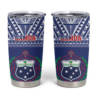 Samoa Rugby Tumbler Cup Manu Samoa Polynesian Tatoo Pattern
