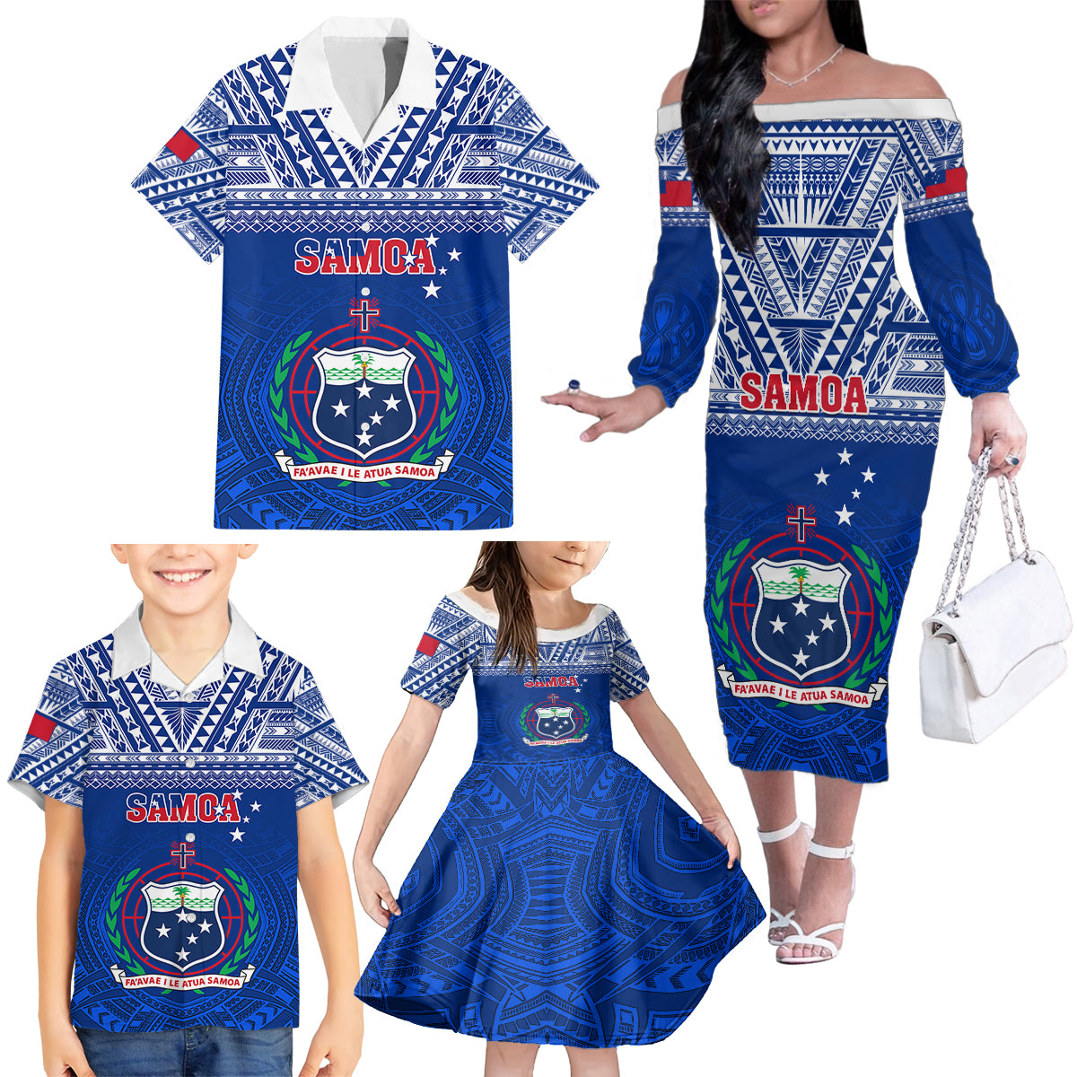 custom-samoa-rugby-family-matching-off-shoulder-long-sleeve-dress-and-hawaiian-shirt-manu-samoa-polynesian-tatoo-pattern