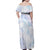 Samoa White Sunday Family Matching Off Shoulder Maxi Dress and Hawaiian Shirt Sweet Pastel Plumeria Floral