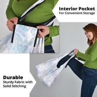 Samoa White Sunday Grocery Bag Sweet Pastel Plumeria Floral