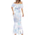 Samoa White Sunday Mermaid Dress Sweet Pastel Plumeria Floral