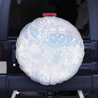 Samoa White Sunday Spare Tire Cover Sweet Pastel Plumeria Floral