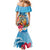 Personalized Aloha Hawaii Skeleton Surfing Mermaid Dress Tribal Shark Plumeria