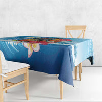 Personalized Aloha Hawaii Skeleton Surfing Tablecloth Tribal Shark Plumeria