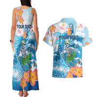 Personalized Hawaii Hula Girl Skeleton Dancing Couples Matching Tank Maxi Dress and Hawaiian Shirt Hibiscus Tribal Shark LT01 - Polynesian Pride