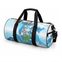 Personalized Hawaii Hula Girl Skeleton Dancing Duffle Bag Hibiscus Tribal Shark LT01 - Polynesian Pride