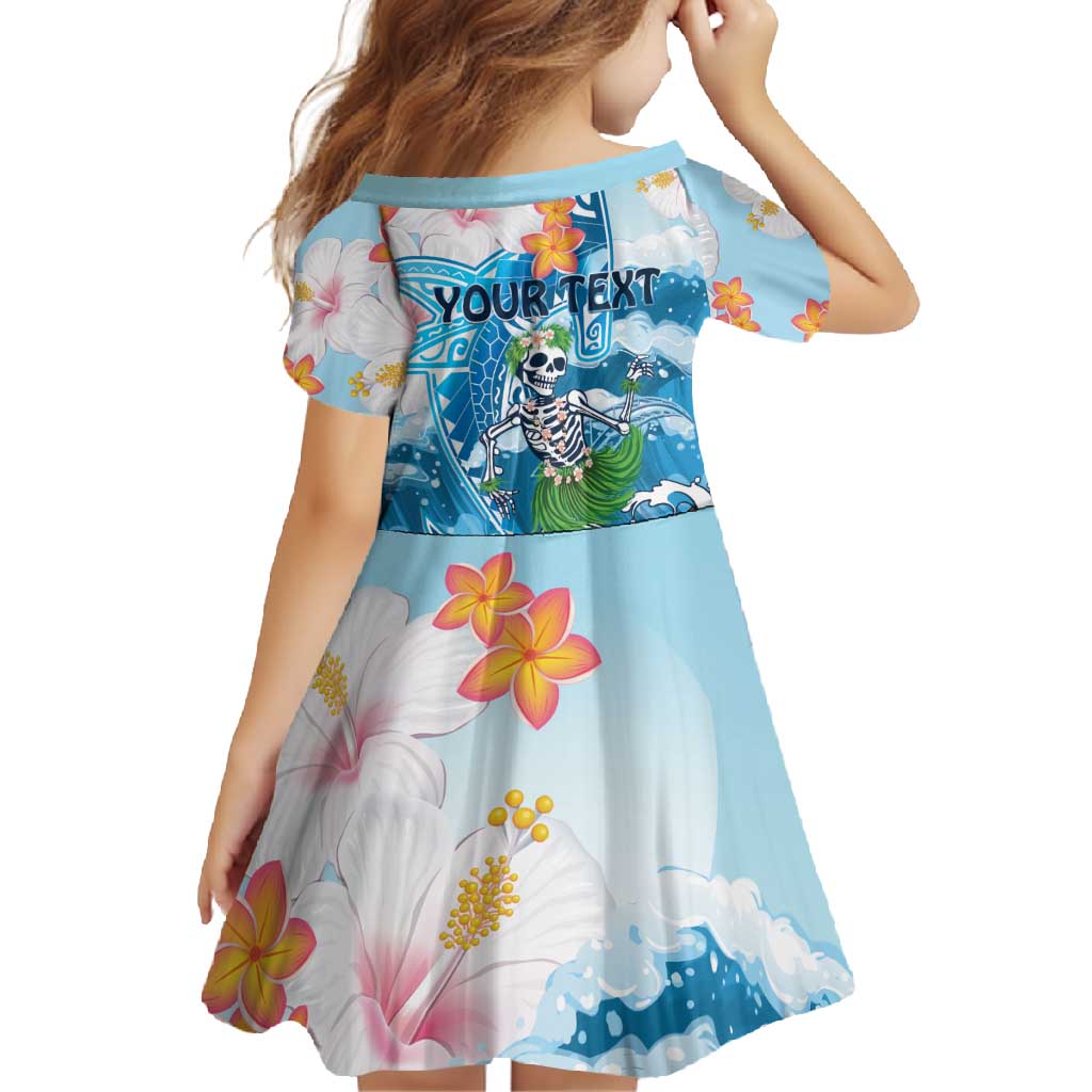 Personalized Hawaii Hula Girl Skeleton Dancing Family Matching Mermaid Dress and Hawaiian Shirt Hibiscus Tribal Shark LT01 - Polynesian Pride