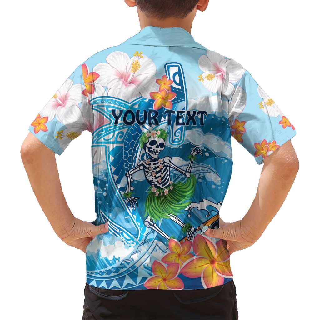 Personalized Hawaii Hula Girl Skeleton Dancing Family Matching Summer Maxi Dress and Hawaiian Shirt Hibiscus Tribal Shark LT01 - Polynesian Pride