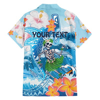 Personalized Hawaii Hula Girl Skeleton Dancing Family Matching Summer Maxi Dress and Hawaiian Shirt Hibiscus Tribal Shark LT01 - Polynesian Pride