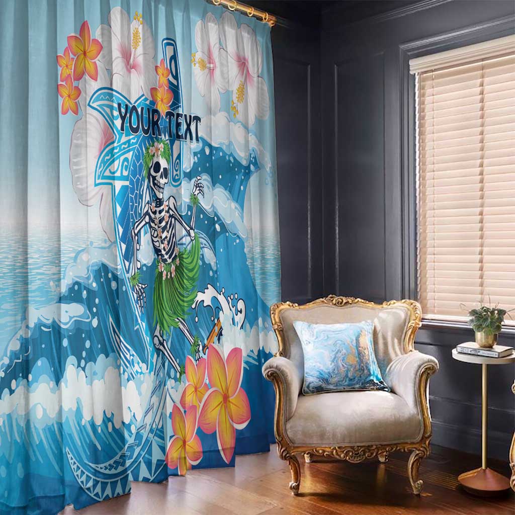 Personalized Hawaii Hula Girl Skeleton Dancing Window Curtain Hibiscus Tribal Shark LT01 - Polynesian Pride