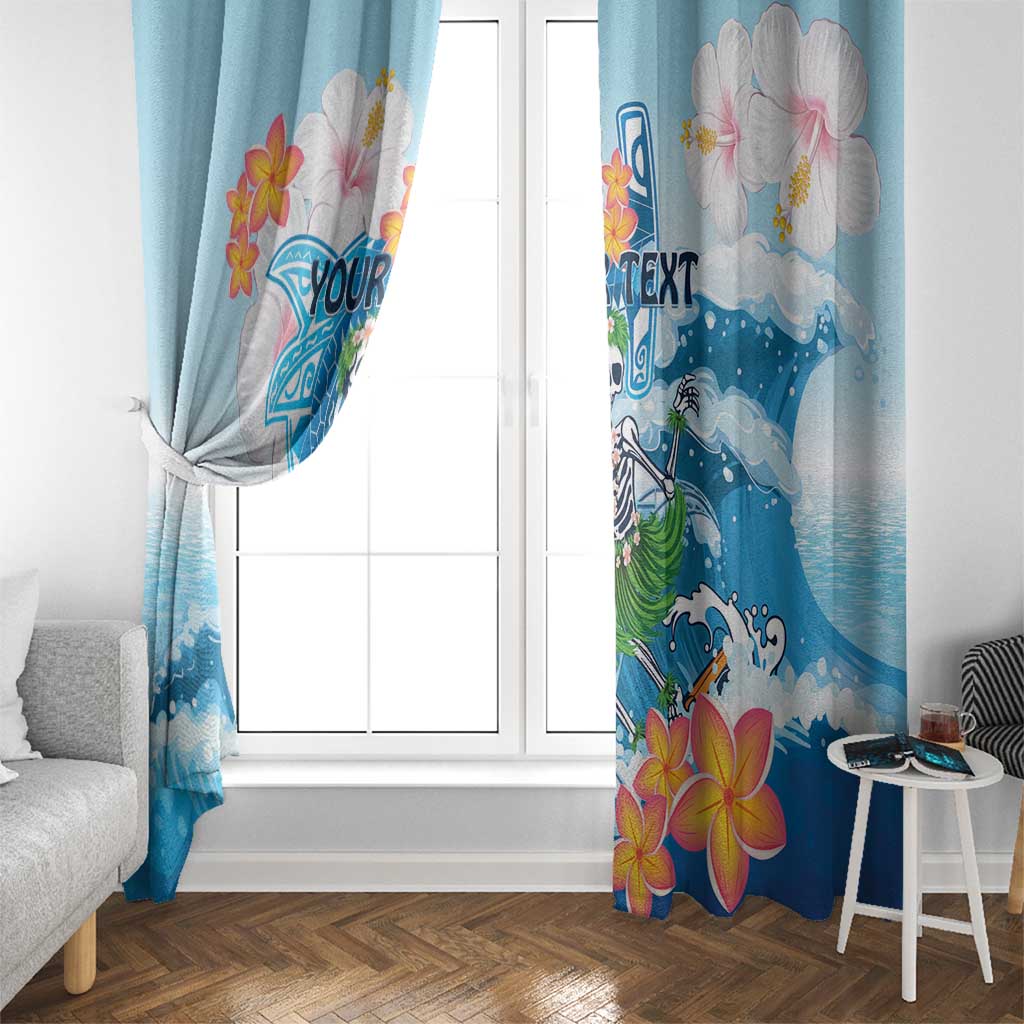 Personalized Hawaii Hula Girl Skeleton Dancing Window Curtain Hibiscus Tribal Shark LT01 - Polynesian Pride