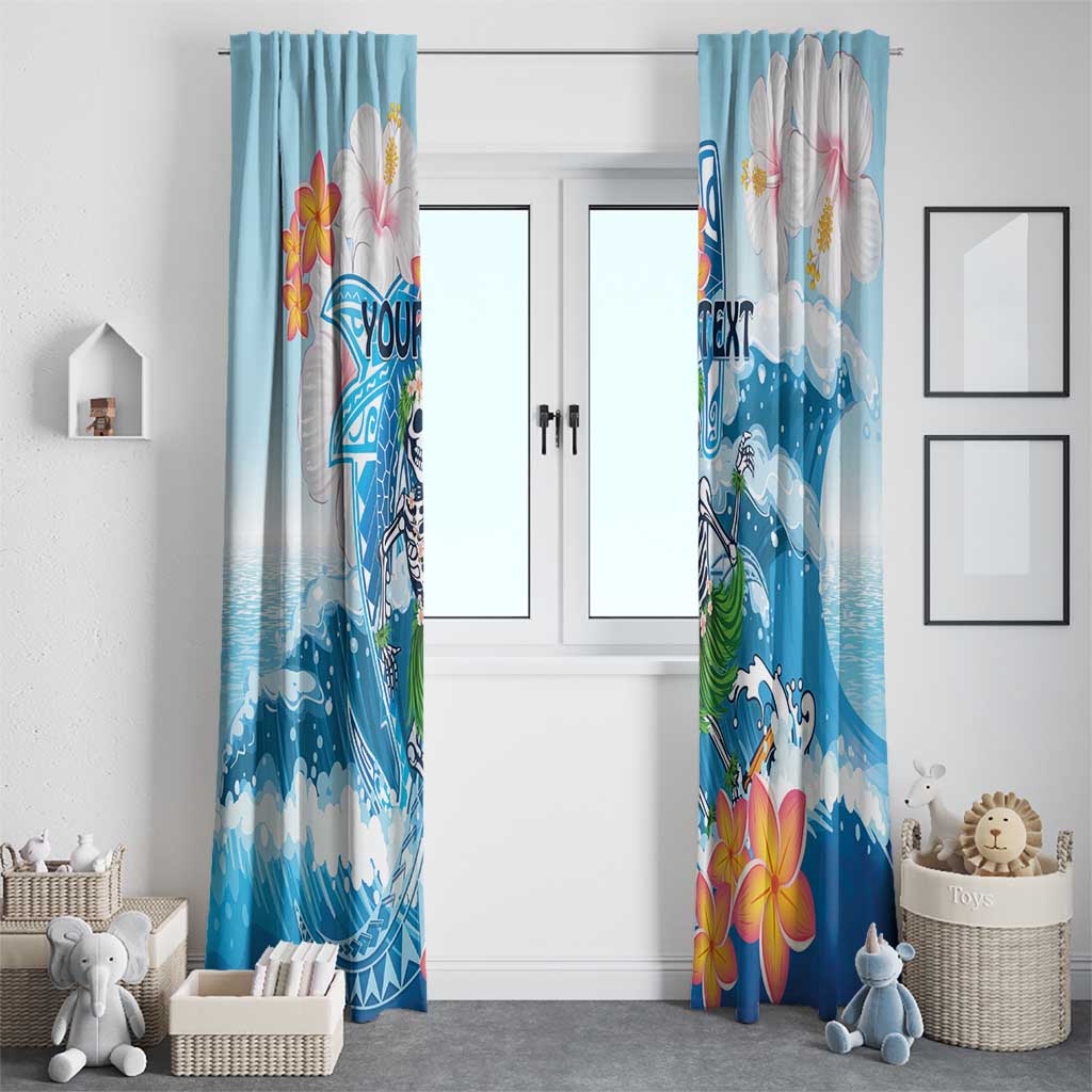 Personalized Hawaii Hula Girl Skeleton Dancing Window Curtain Hibiscus Tribal Shark LT01 - Polynesian Pride