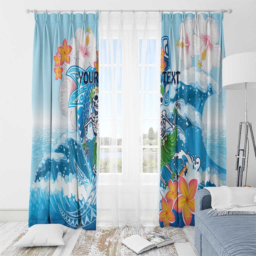 Personalized Hawaii Hula Girl Skeleton Dancing Window Curtain Hibiscus Tribal Shark LT01 - Polynesian Pride