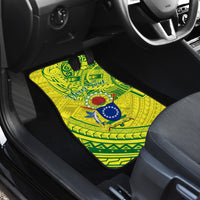 Kia Orana Cook Islands Car Mats Turtle Yellow Green Polynesian Pattern LT01 - Polynesian Pride