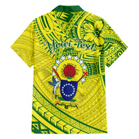 Kia Orana Cook Islands Family Matching Off Shoulder Maxi Dress and Hawaiian Shirt Turtle Yellow Green Polynesian Pattern LT01 - Polynesian Pride