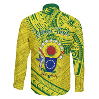 Kia Orana Cook Islands Family Matching Off Shoulder Maxi Dress and Hawaiian Shirt Turtle Yellow Green Polynesian Pattern LT01 - Polynesian Pride