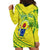 Kia Orana Cook Islands Hoodie Dress Turtle Yellow Green Polynesian Pattern LT01 - Polynesian Pride