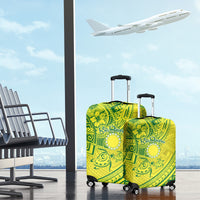 Kia Orana Cook Islands Luggage Cover Turtle Yellow Green Polynesian Pattern LT01 - Polynesian Pride