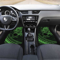 Kia Orana Cook Islands Car Mats Circle Stars With Floral Green Pattern LT01