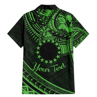 Kia Orana Cook Islands Family Matching Mermaid Dress and Hawaiian Shirt Circle Stars With Floral Green Pattern LT01 - Polynesian Pride