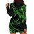 Kia Orana Cook Islands Hoodie Dress Circle Stars With Floral Green Pattern LT01