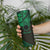 Kia Orana Cook Islands Skinny Tumbler Circle Stars With Floral Green Pattern