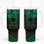 Kia Orana Cook Islands Tumbler With Handle Circle Stars With Floral Green Pattern